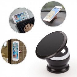 360 Universal Magnetic Snap On Windshield and Dashboard Car Mount Holder 002 (Black)